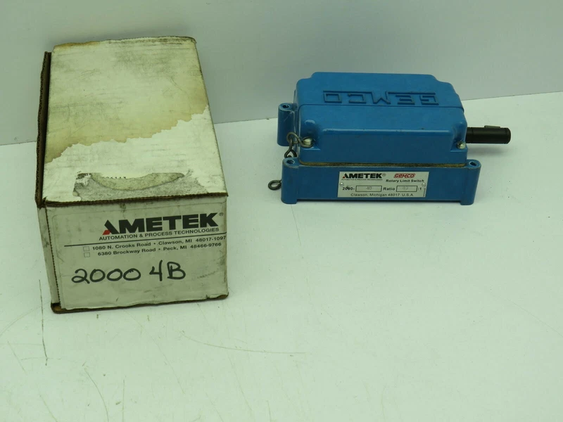 Ametek Rotary Switch 2-circuit 40 1 12 2000-4B Limit SPDT Ratio NEMA 1 2-Circuit
