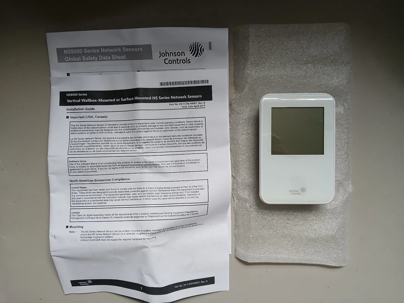 Johnson Controls Network Temperature Sensor NSB8BTN240-0 1 NSB8BTN240-0