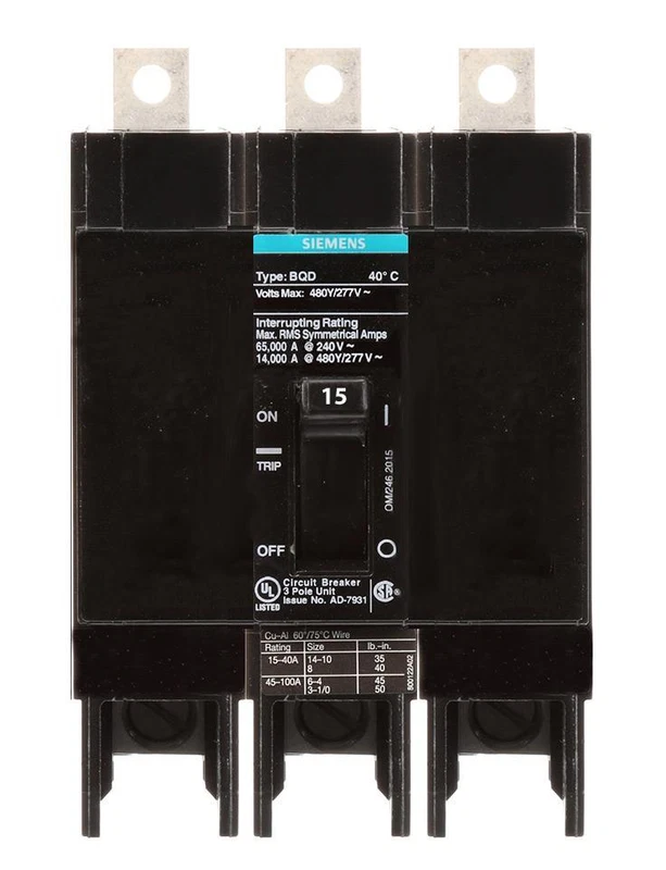 Siemens 15 Molded Circuit Breaker BQD315 - - Amp Case 1 BQD315