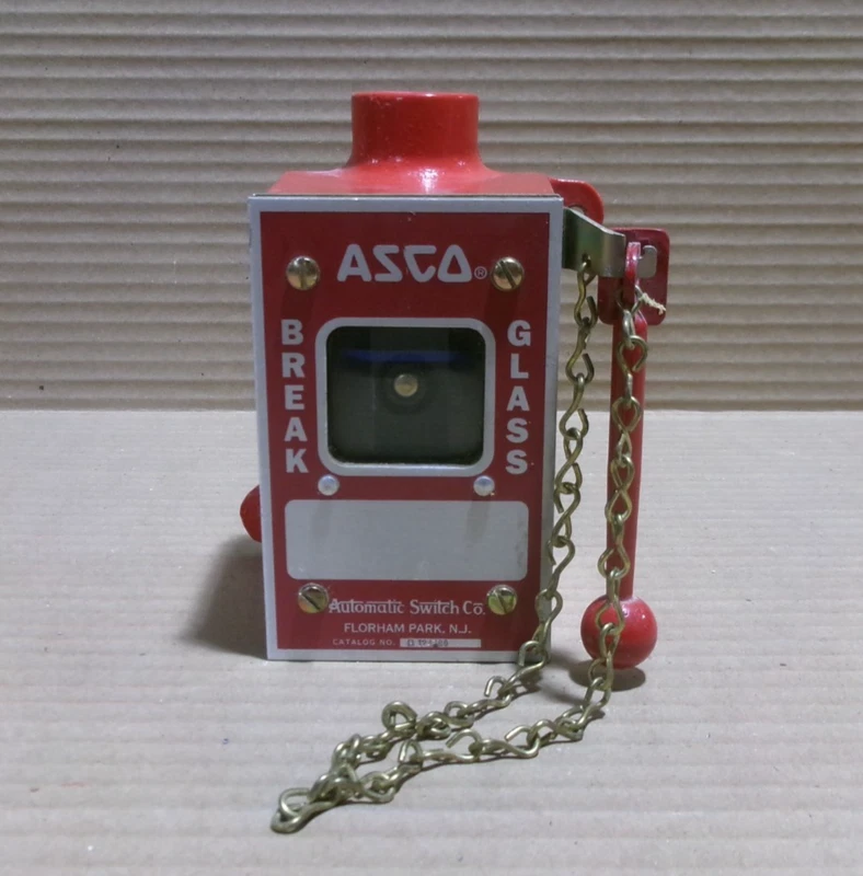 Emergency Station Automatic Switch B124300 Asco Break Glass Fire 1 B124300
