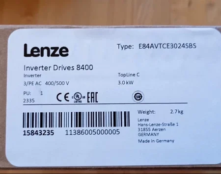 Lenze E84AVTCE3024SBS Inverter for Efficient Motor Control