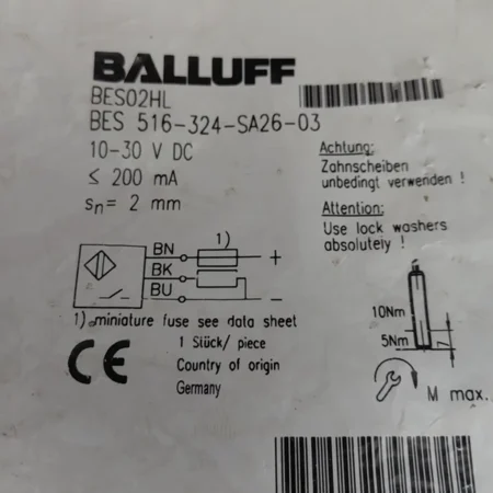 Balluff BES02HL BES516-324-SA26-03 Proximity Sensor for Industry