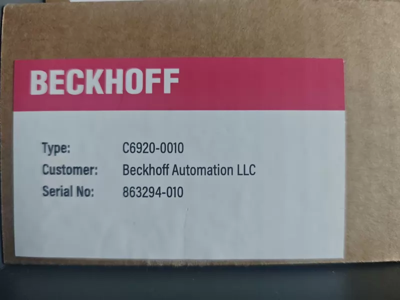 Beckhoff C6920-0000 Industrial PC for Control Cabinet