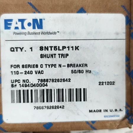 EATON SNT5LP11K Shunt Trip for Circuit Breakers