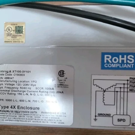Eaton XT100-3Y101 Surge Protective Device for Panels