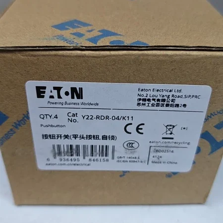 EATON Y22-RDR-04/K11 Push Button Switch for Control Panels