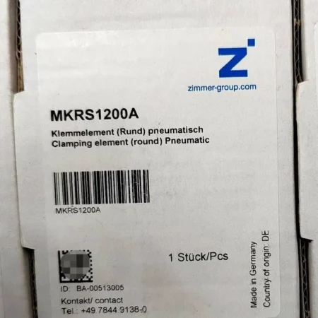 ZIMMER MKRS1200A Pneumatic Rail Clamp for Linear Guides