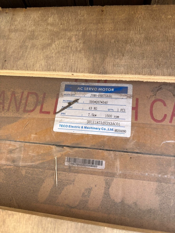 Servo Motor TECO JSMA-PBH75AAA for Precision Control