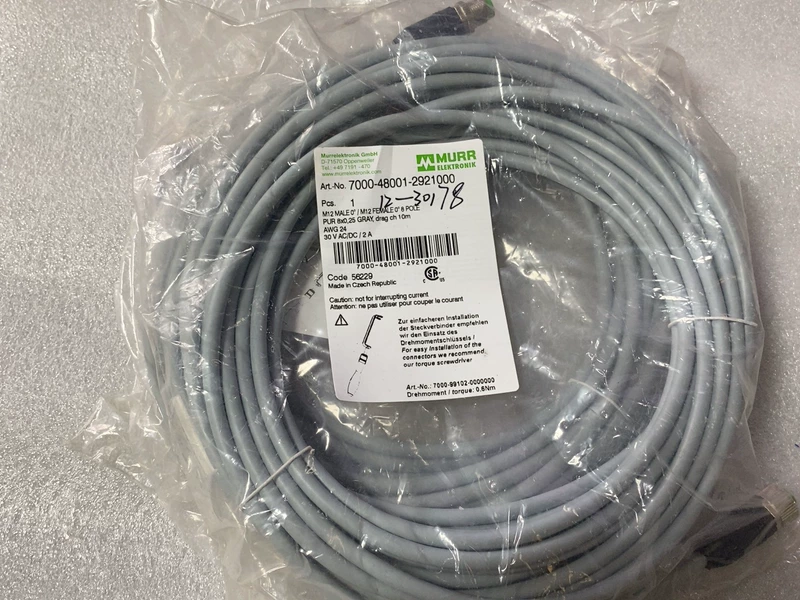 M12 Sensor Cable Assembly MURR 7000-48001-2921000